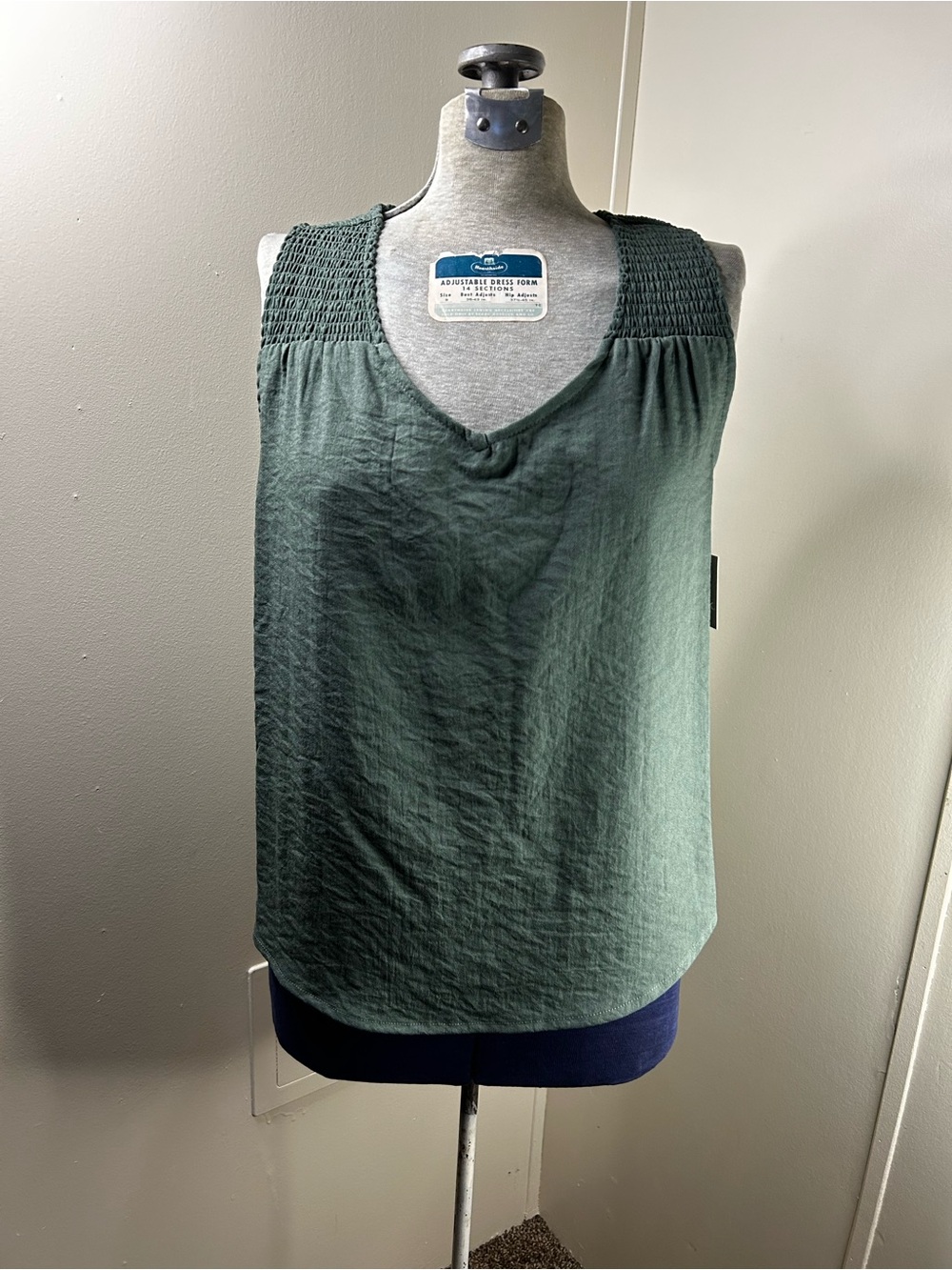 New Green V-Neck Tank Top